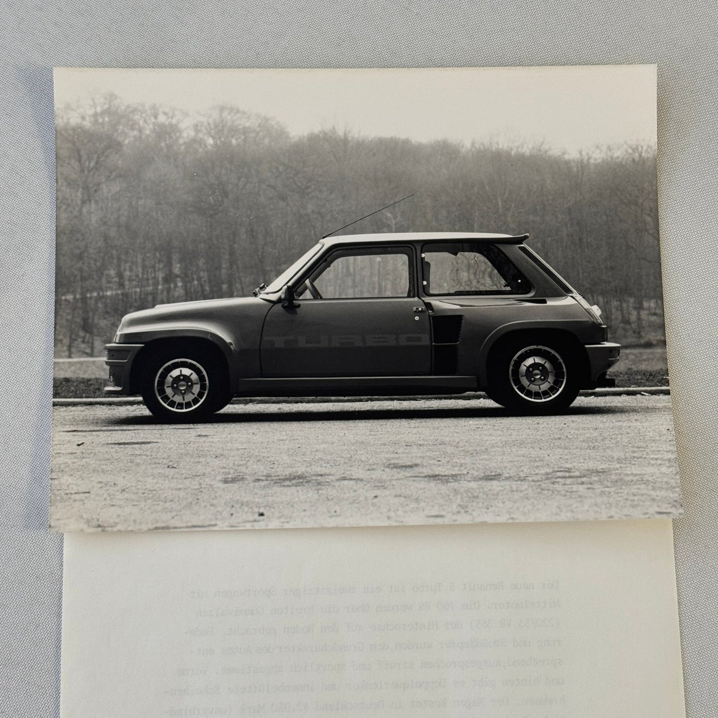 Renault 5 Turbo Car Factory Press Kit Photos Folder Hot Hatch GERMAN