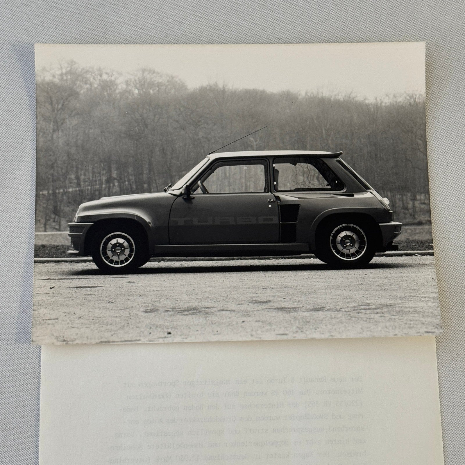 Renault 5 Turbo Car Factory Press Kit Photos Folder Hot Hatch GERMAN