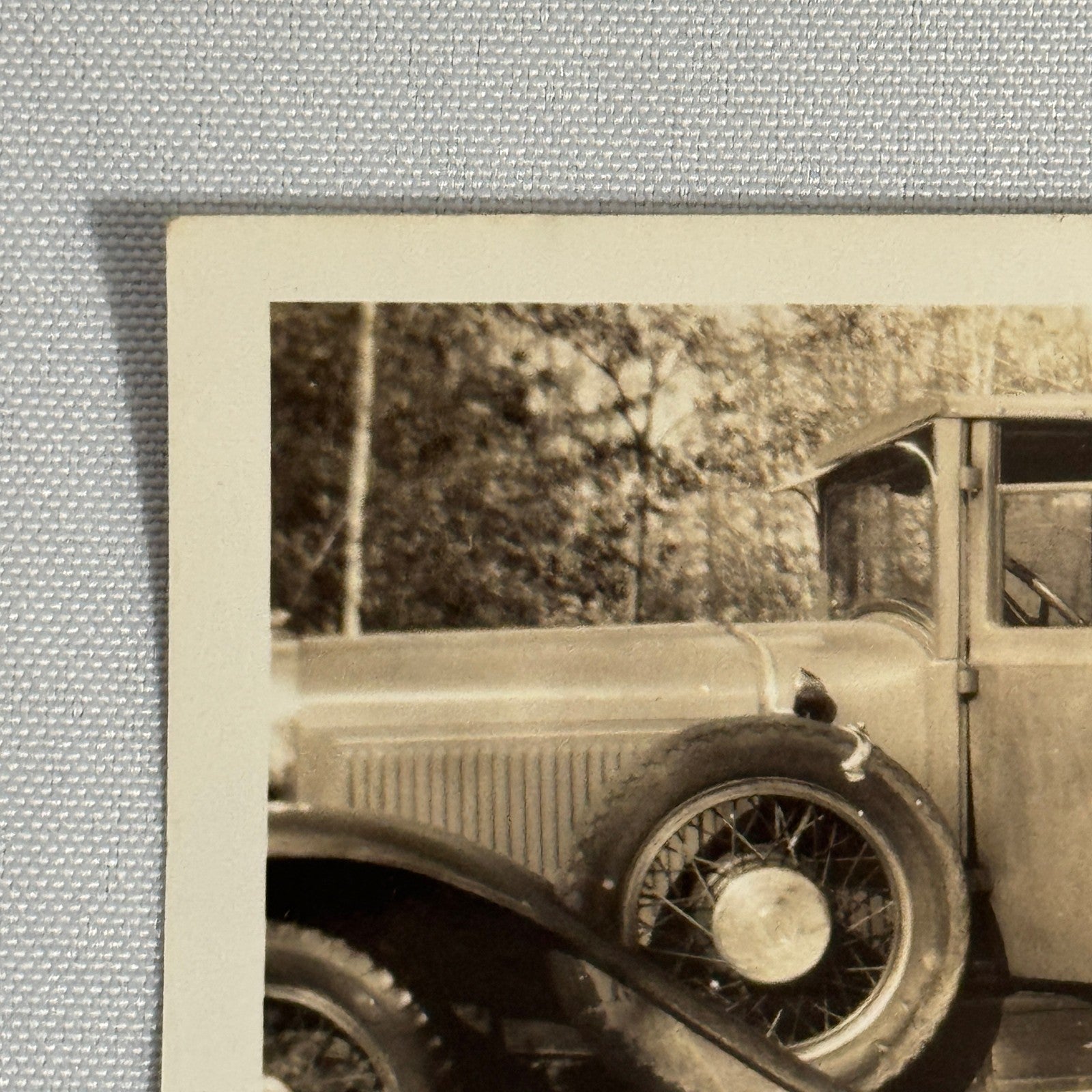 Vintage Automobile Photo Photograph Print Snapshot Man with Car