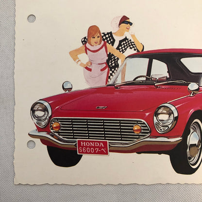 Vintage Honda S600 Postcard Post Card Advertising Japanese JDM