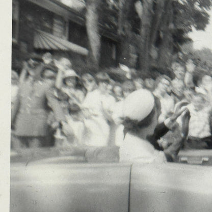 Vintage Presidential Motorcade Car Photo Lady Bird Johnson Lyndon Baines Johnson