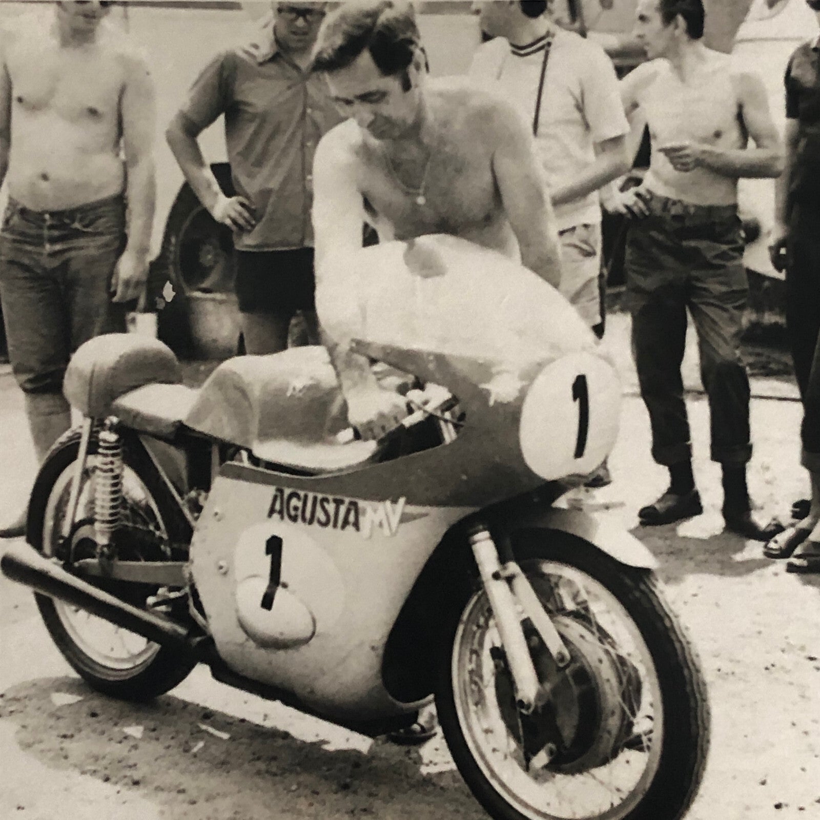 Vintage Motorcycle Racing Photo photograph MV Augusta Bike 1971 Giacomo Agostini