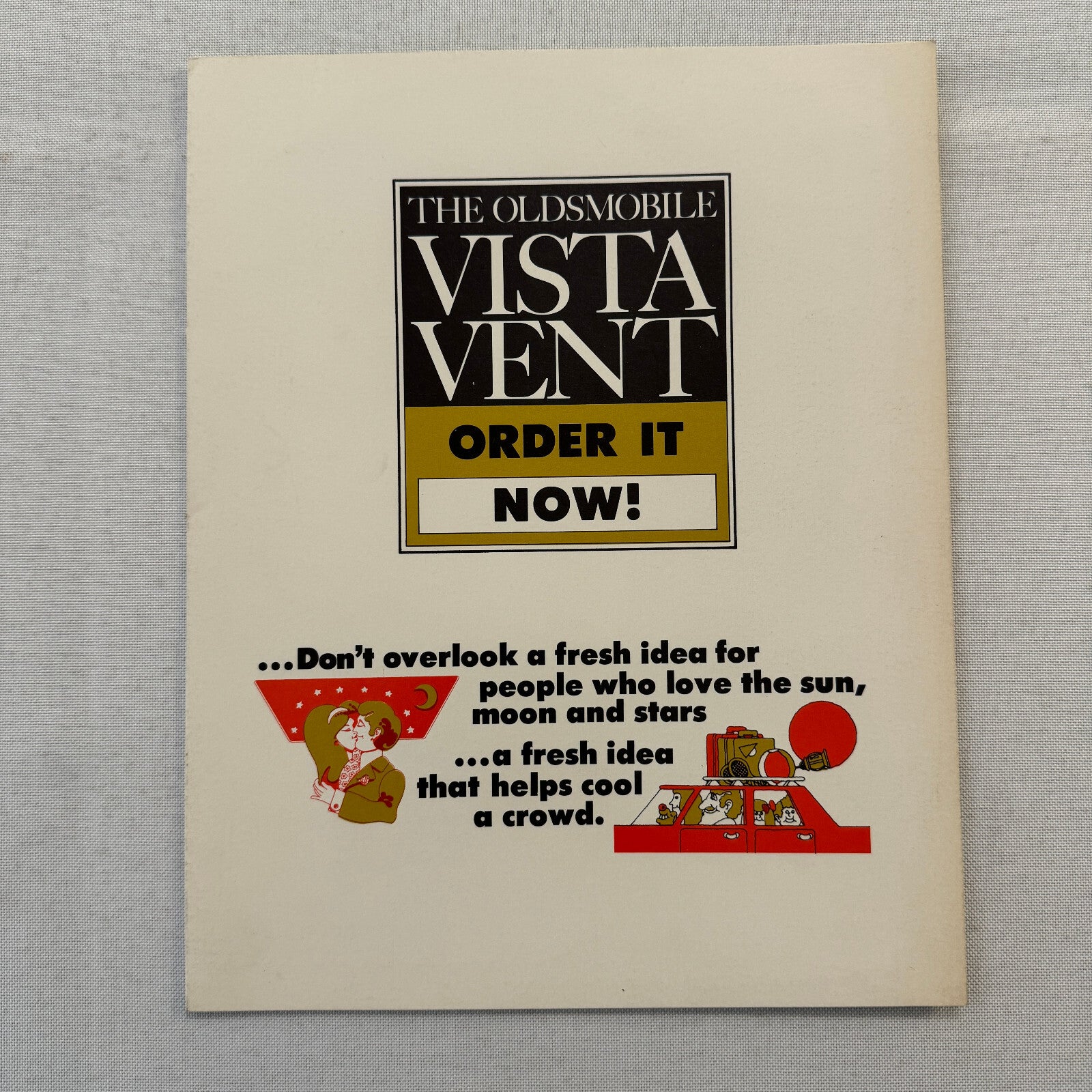 1974 Oldsmobile Cutlass Vista Vent Sunroof Sales Brochure Catalog Supreme Wagon