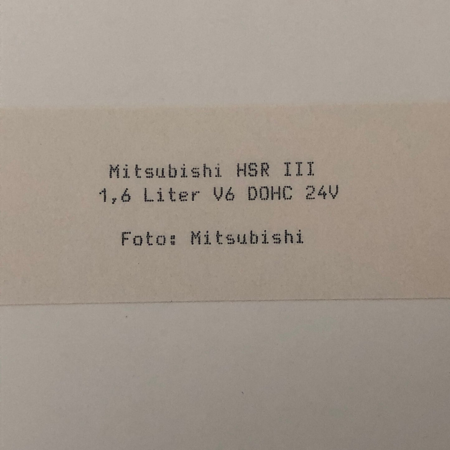 Mitsubishi HSR III Concept Car Photo Photograph Lot of 2