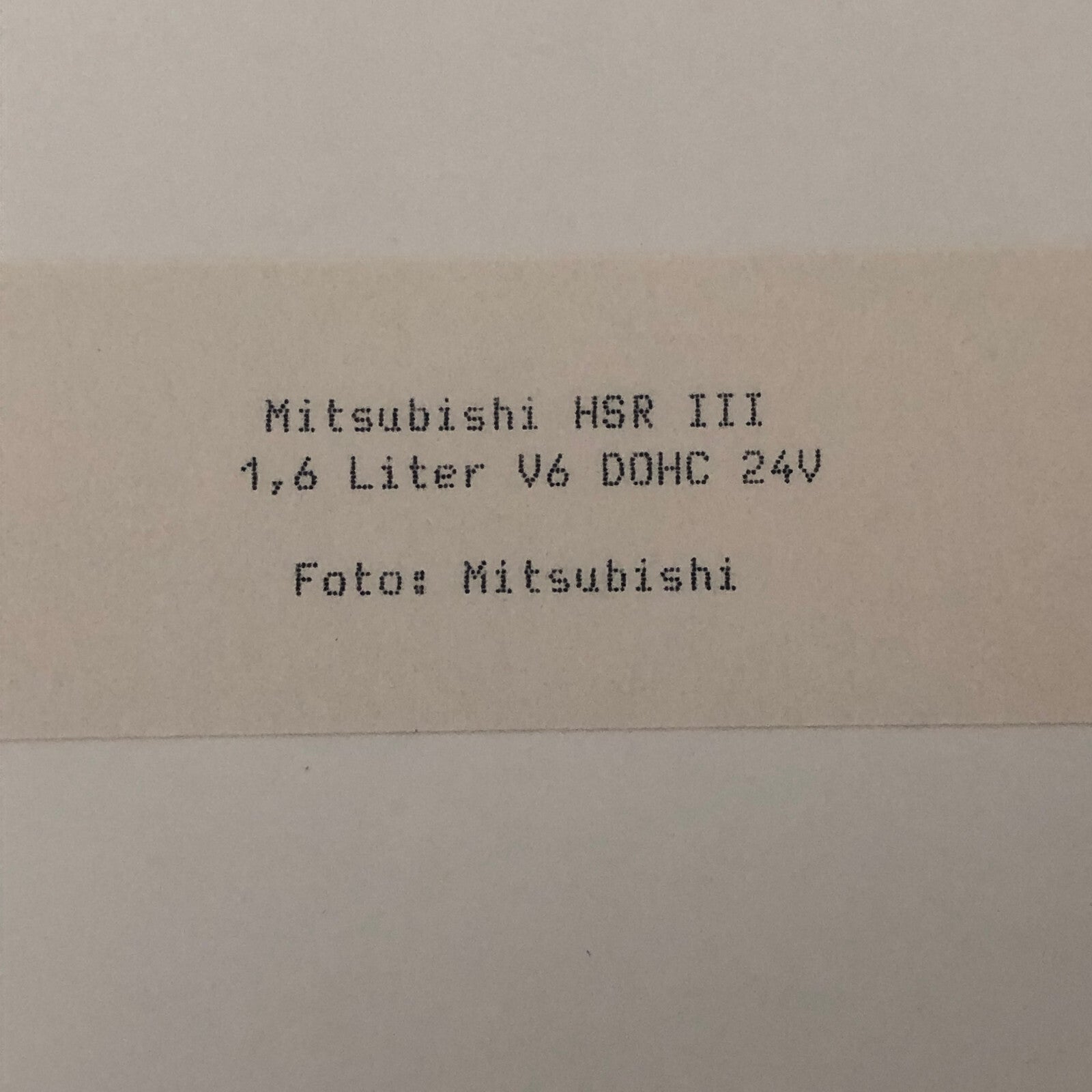 Mitsubishi HSR III Concept Car Photo Photograph Lot of 2
