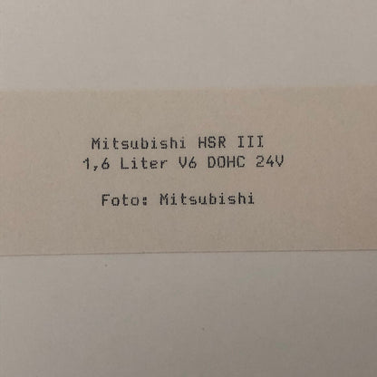Mitsubishi HSR III Concept Car Photo Photograph Lot of 2