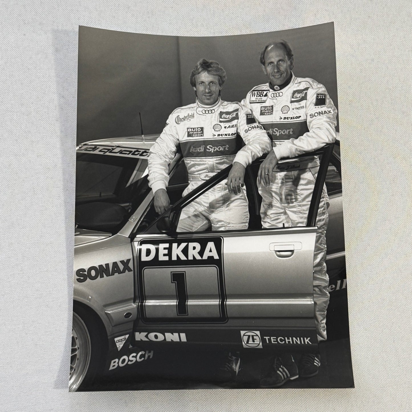 Audi V8 Quattro Racing Press Photo Hans Joachim Stuck Frank Biela