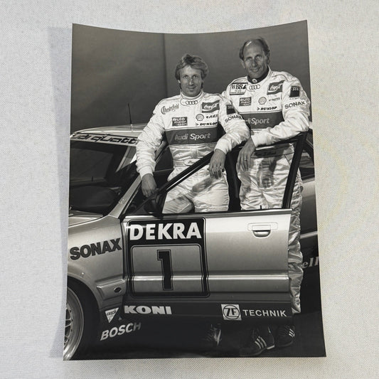 Audi V8 Quattro Racing Press Photo Hans Joachim Stuck Frank Biela