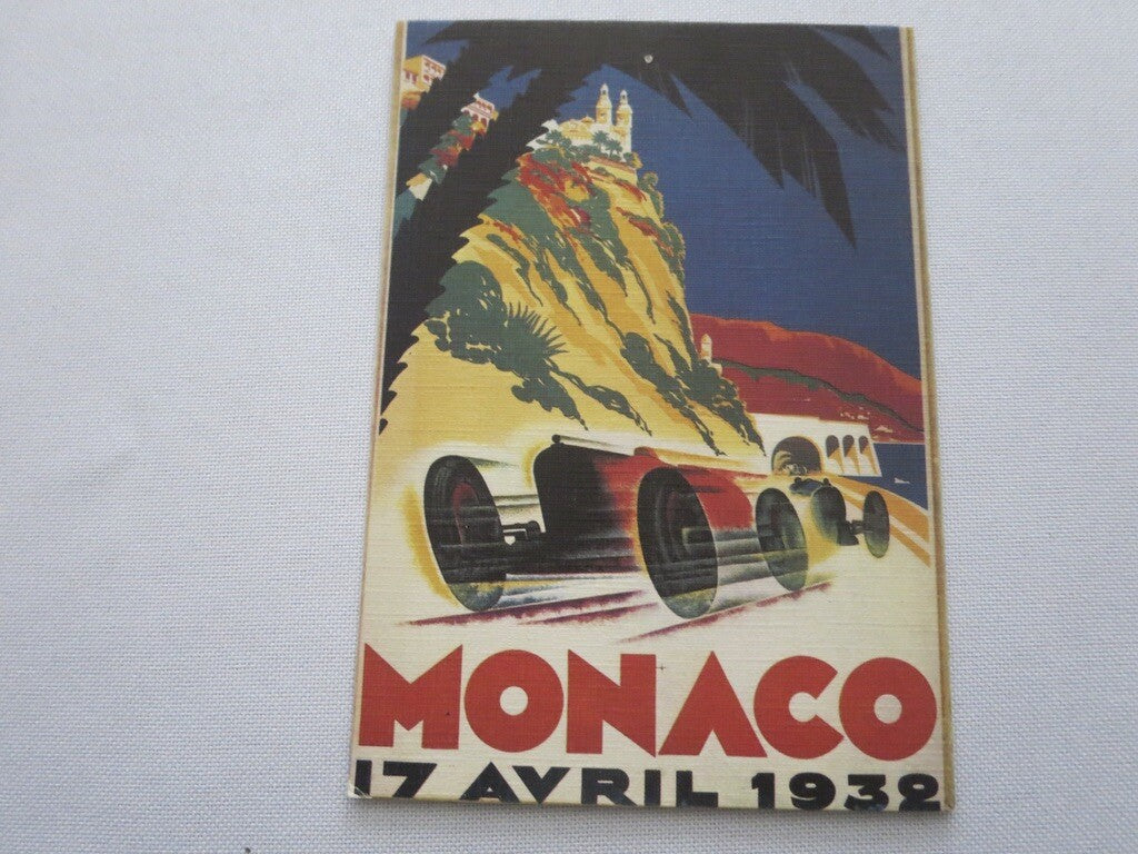 1932 Monaco Grand Prix Automobile Racing Car Postcard Post Card - Reproduction 