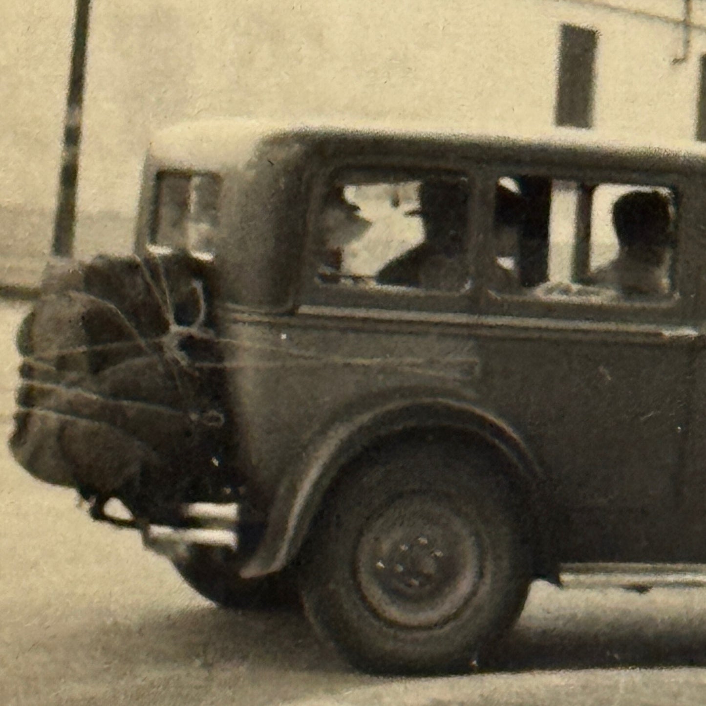 Vintage Photo Photograph Print People with Early Automobile Car