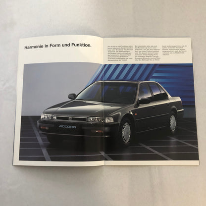 1991 Honda Accord Sedan Car Sales Brochure Catalog GERMAN TEXT European
