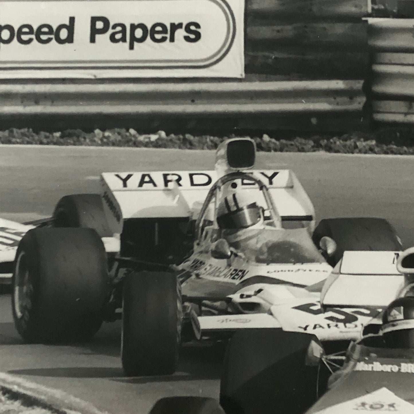 Vintage Racing Photo Photograph Peter Gethin BRM McLaren Denny Hulme 1972