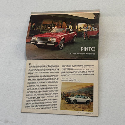 1979 Ford Car Brochure Magazine Ford Pinto LTD Thunderbird Mustang Granada