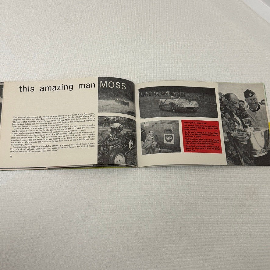 1960 BP Racing Brochure Grand Prix Formula 2 Stirling Moss Mike Hailwood Bike +