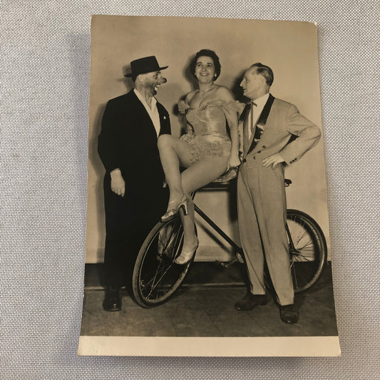 Circus Performers with Clown Bicycle Photo Photograph Berlin Germany