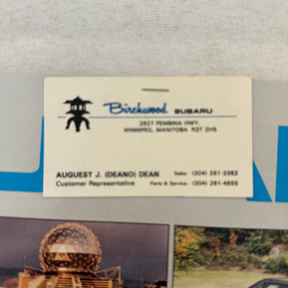 1986 Subaru Car Sales Brochure Catalog Advertising GL Sedan Wagon XT Coupe