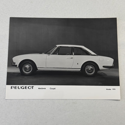 1970 Peugeot 504 Coupe Factory Press Photo Photograph Vintage
