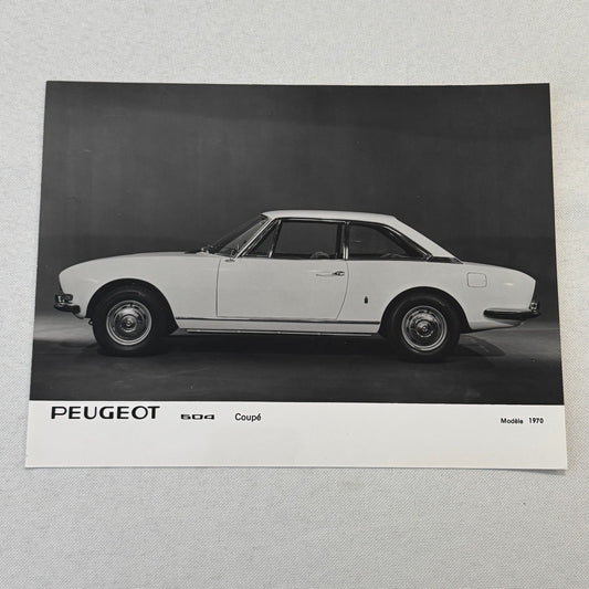 1970 Peugeot 504 Coupe Factory Press Photo Photograph Vintage