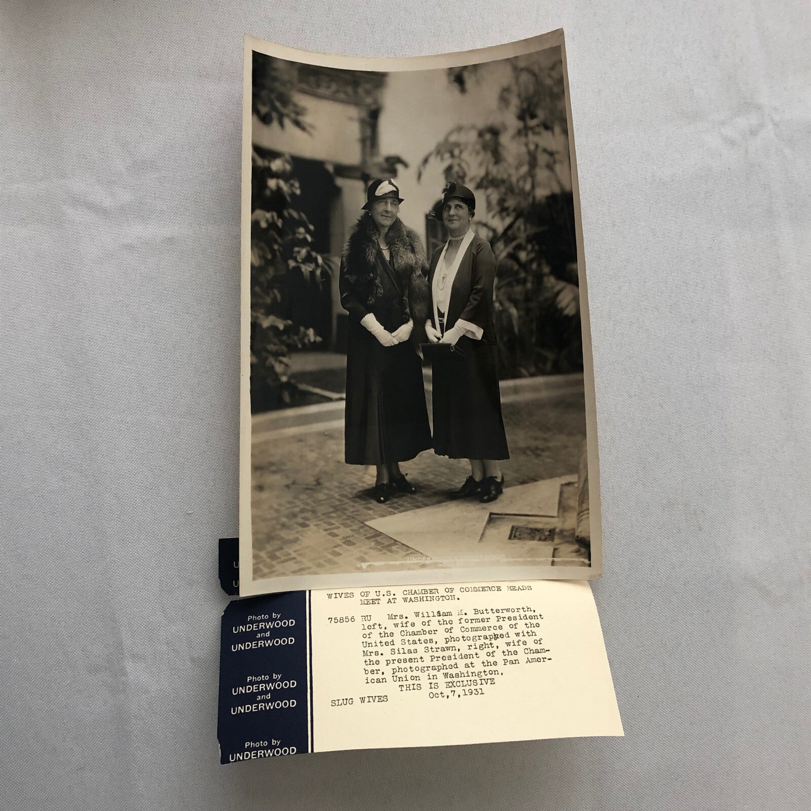Press Photo Photograph Society Women Mrs Silas Strawn William M Butterworth 1931