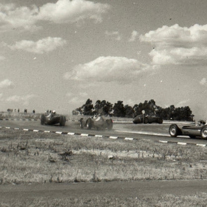 1957 Grand Prix Racing Photo Juan Manuel Fangio Mike Hawthorn Modern Print