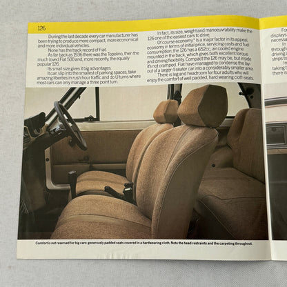 Fiat 124 Car Sales Brochure Catalog Advertising 1984 1985 UK