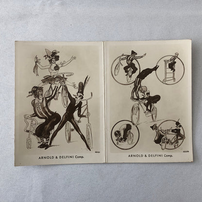 Circus Bicycle Act Photo Card Arnold & Delfini Comp Belgium Bike