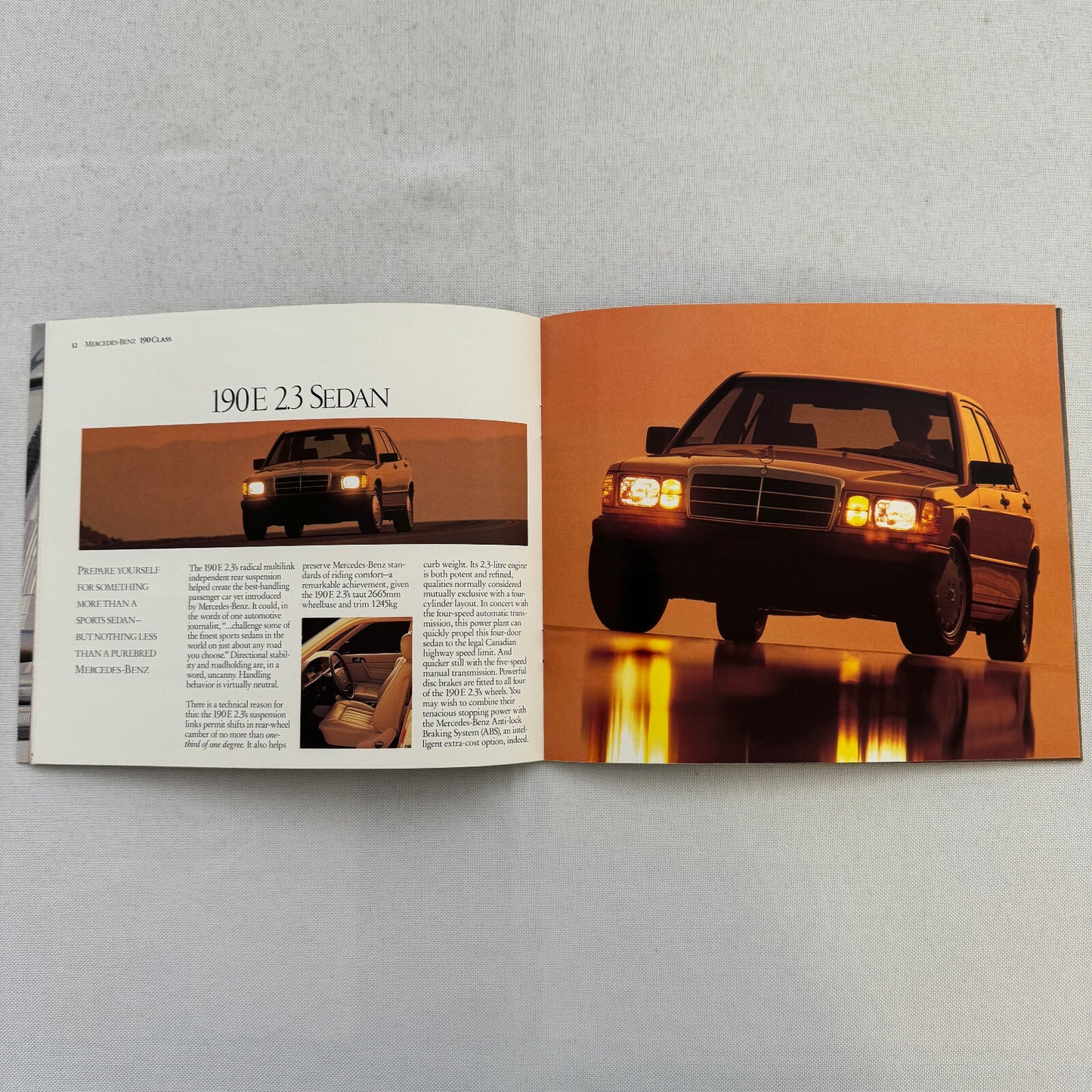 1986 Mercedes Benz Car Sales Brochure Catalog 560SL 560SEC 190D 190E 300D 300E +