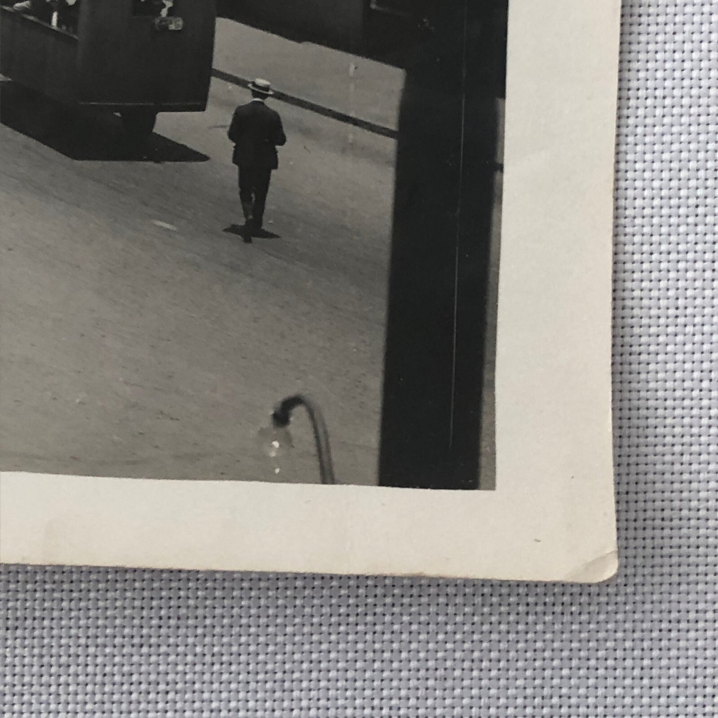 Vintage Street Scene Photo Photograph Spanish Shops Cars People South America ? 