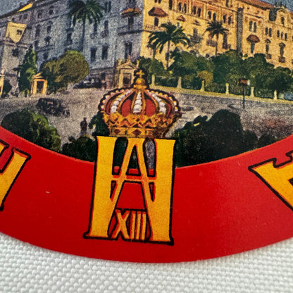 Vintage Hotel Alfonso XIIII Sevilla Spain Travel Luggage Label