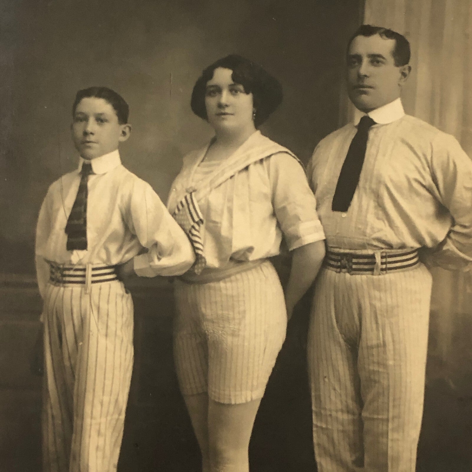 Circus Performer Real Photo Postcard Post Card RPPC Family Child Les Sterlings