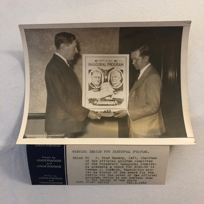 Press Photo Photograph FDR President Franklin Roosevelt Inauguration 1933