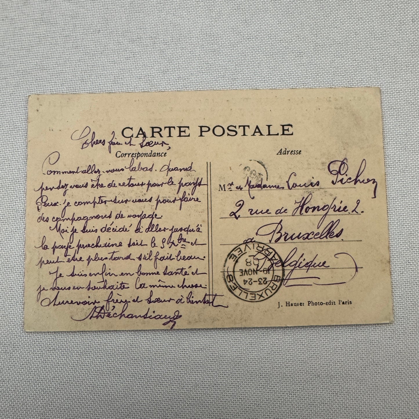 Vintage Zeppelin Airship Dirigible Postcard Post Card French La Republique