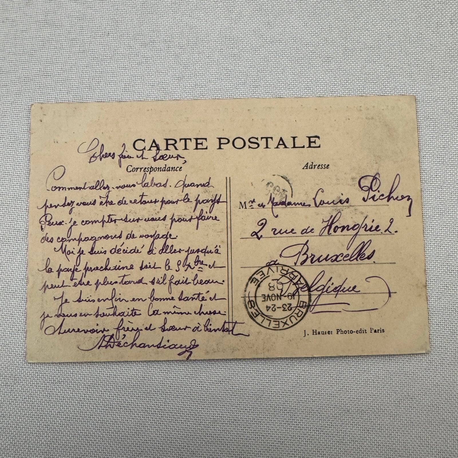 Vintage Zeppelin Airship Dirigible Postcard Post Card French La Republique