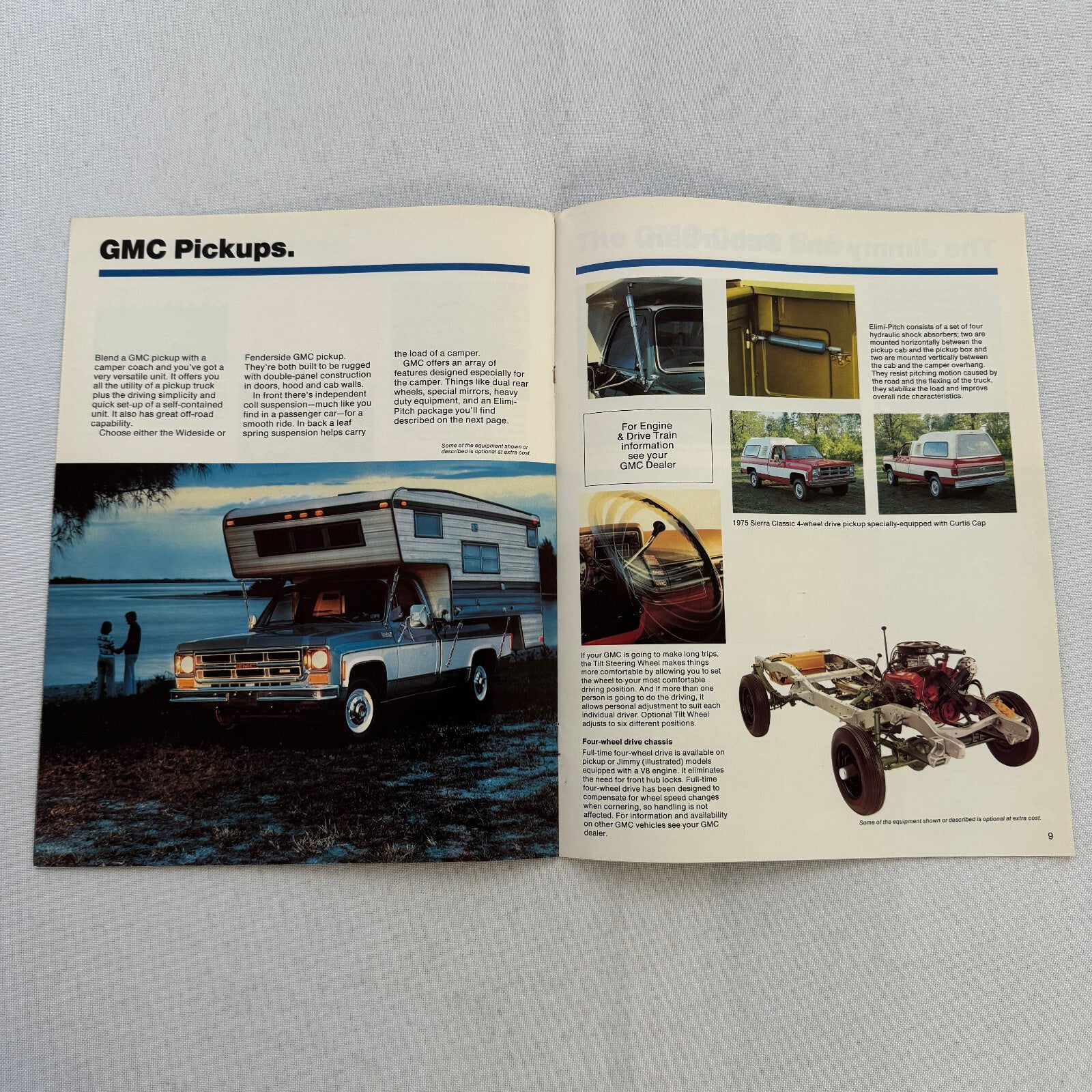 1975 GMC Recreational Vehicles Sales Brochure Catalog Pickup Suburban Jimmy RV