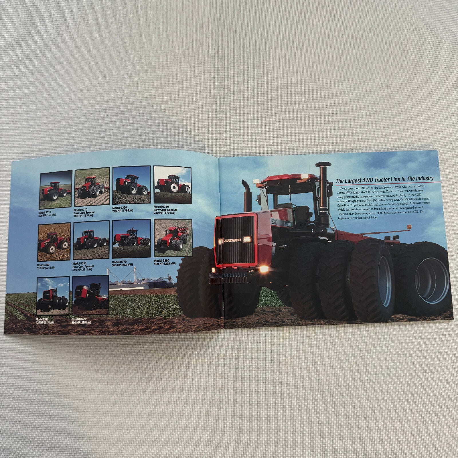Case Steiger 9300 Series 4WD Tractor Equipment Sales Brochure Catalog
