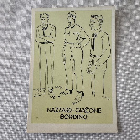 Vintage Italian Racing Driver Postcard Post Card Felice Nazzaro Pietro Bordino