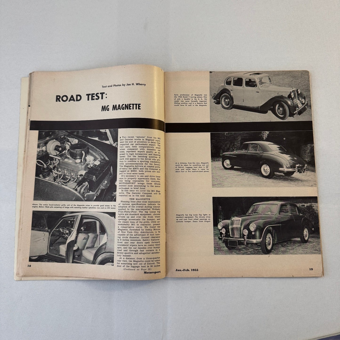 1955 Motorsport Magazine Racing Mercedes Benz 300SL Porsche Speedster Chrysler