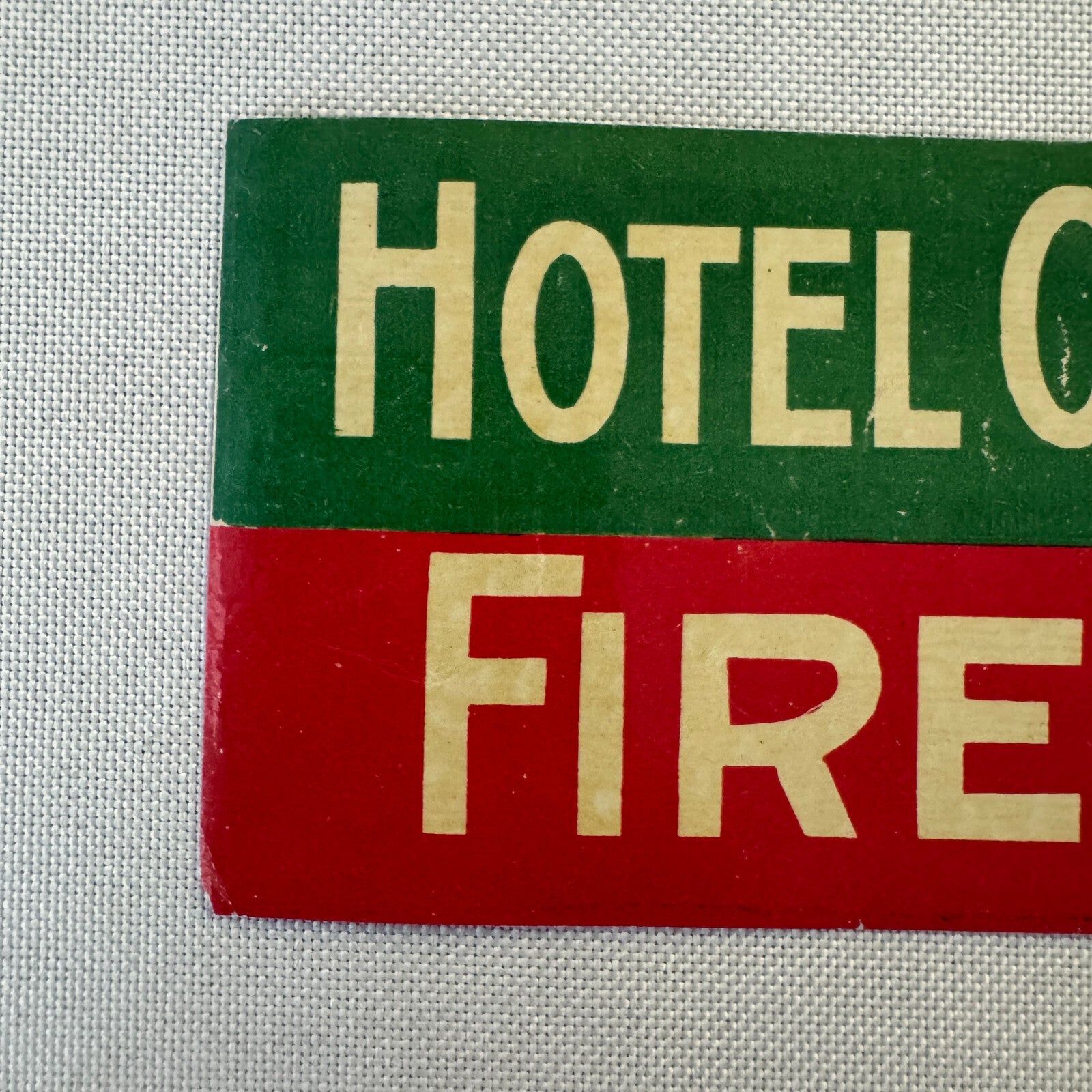 Vintage Hotel Travel Luggage Label Hotel Cavour Firenze Florence Italy Italian
