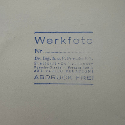 Vintage Benz Racing Photo Photograph Print Porsche Werkfoto Stamp Modern Print