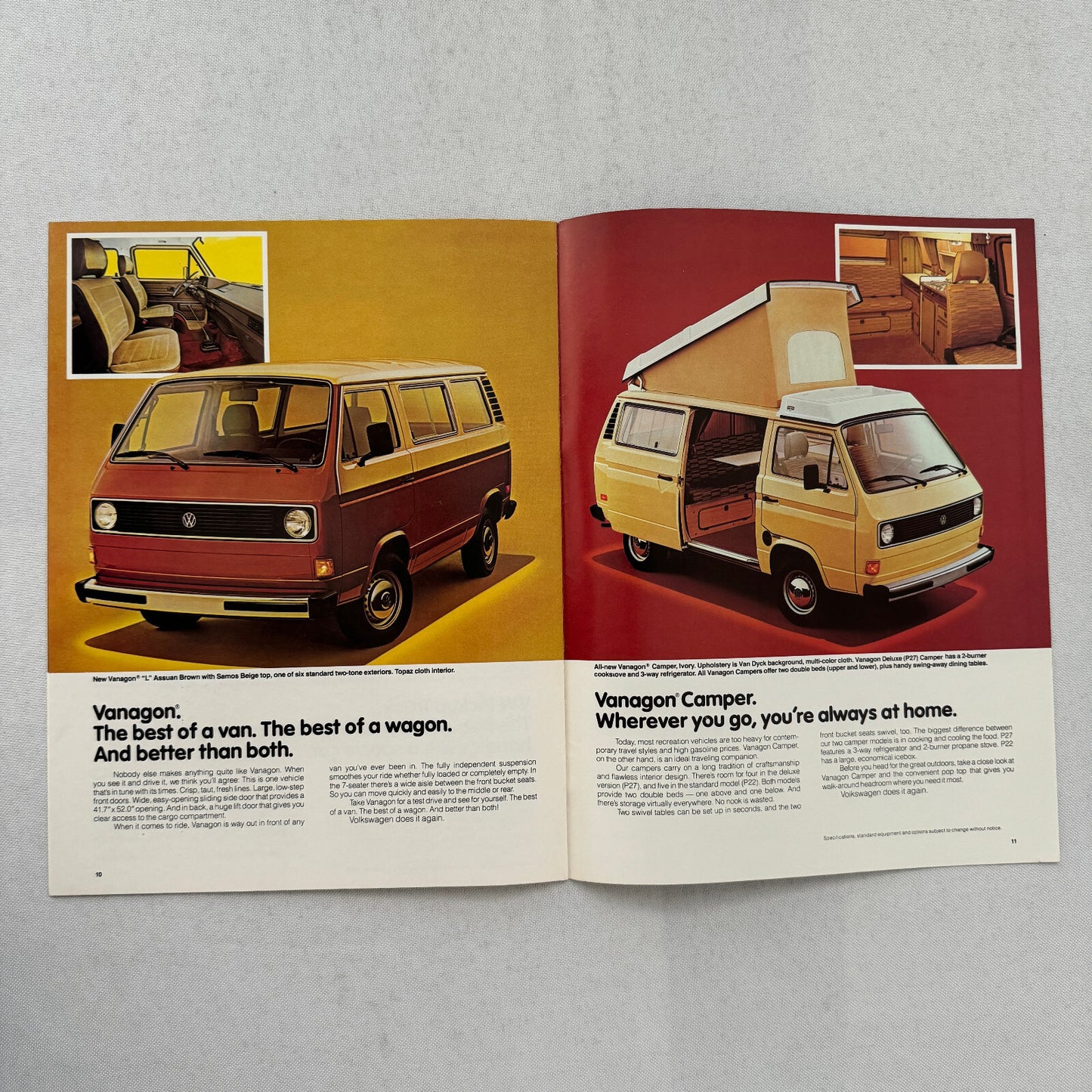 1981 Volkswagen VW Car Sales Brochure Catalog Vanagon Camper Jetta Scirocco +
