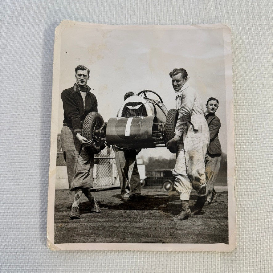 Vintage Racing Press Photo Photograph Print Early Go Kart 1935 Crystal Palace