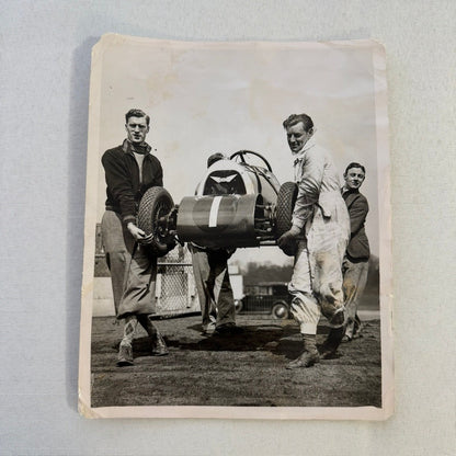 Vintage Racing Press Photo Photograph Print Early Go Kart 1935 Crystal Palace