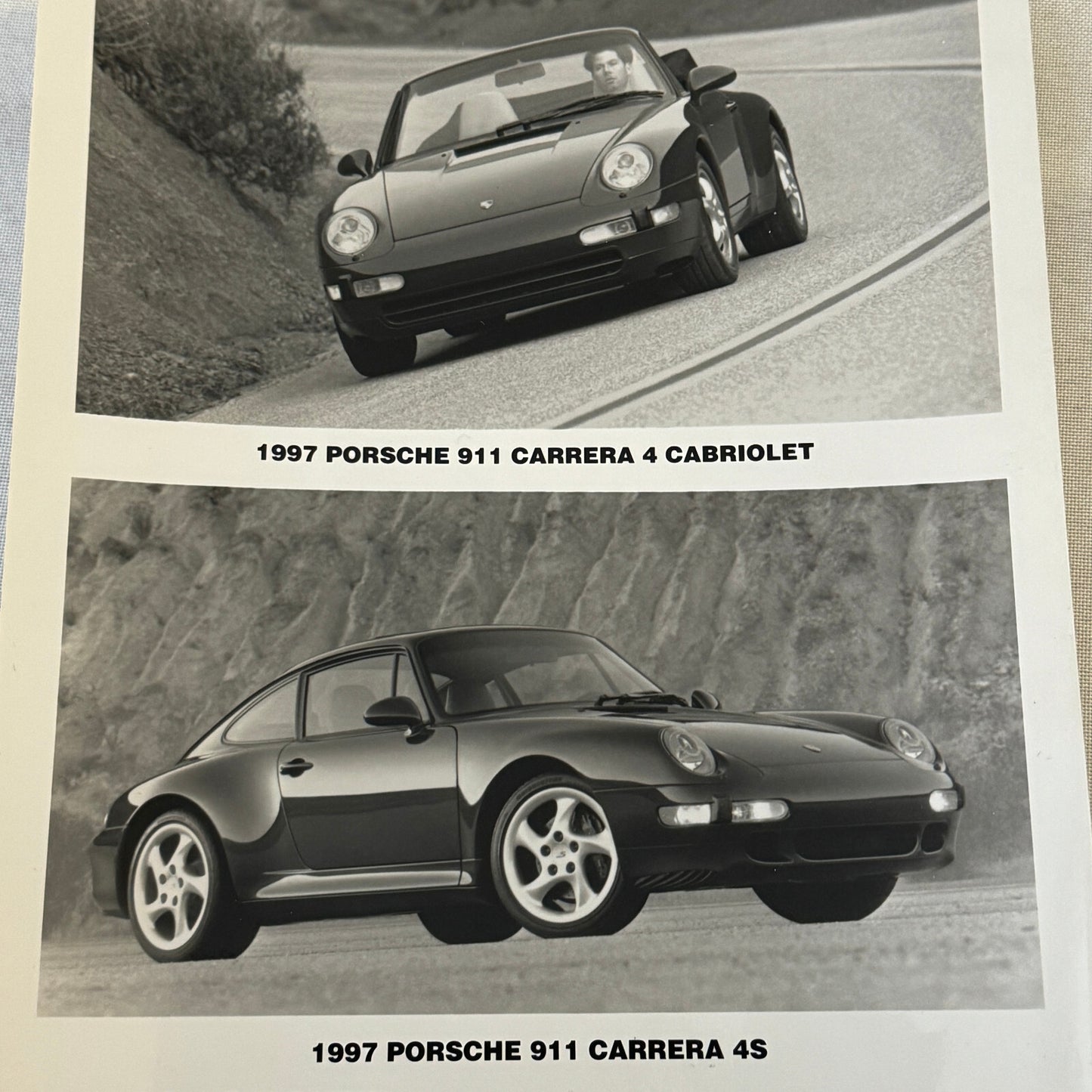 1997 Porsche 911 Carrera 4 Cabriolet and Carrera 4S Factory Press Photo