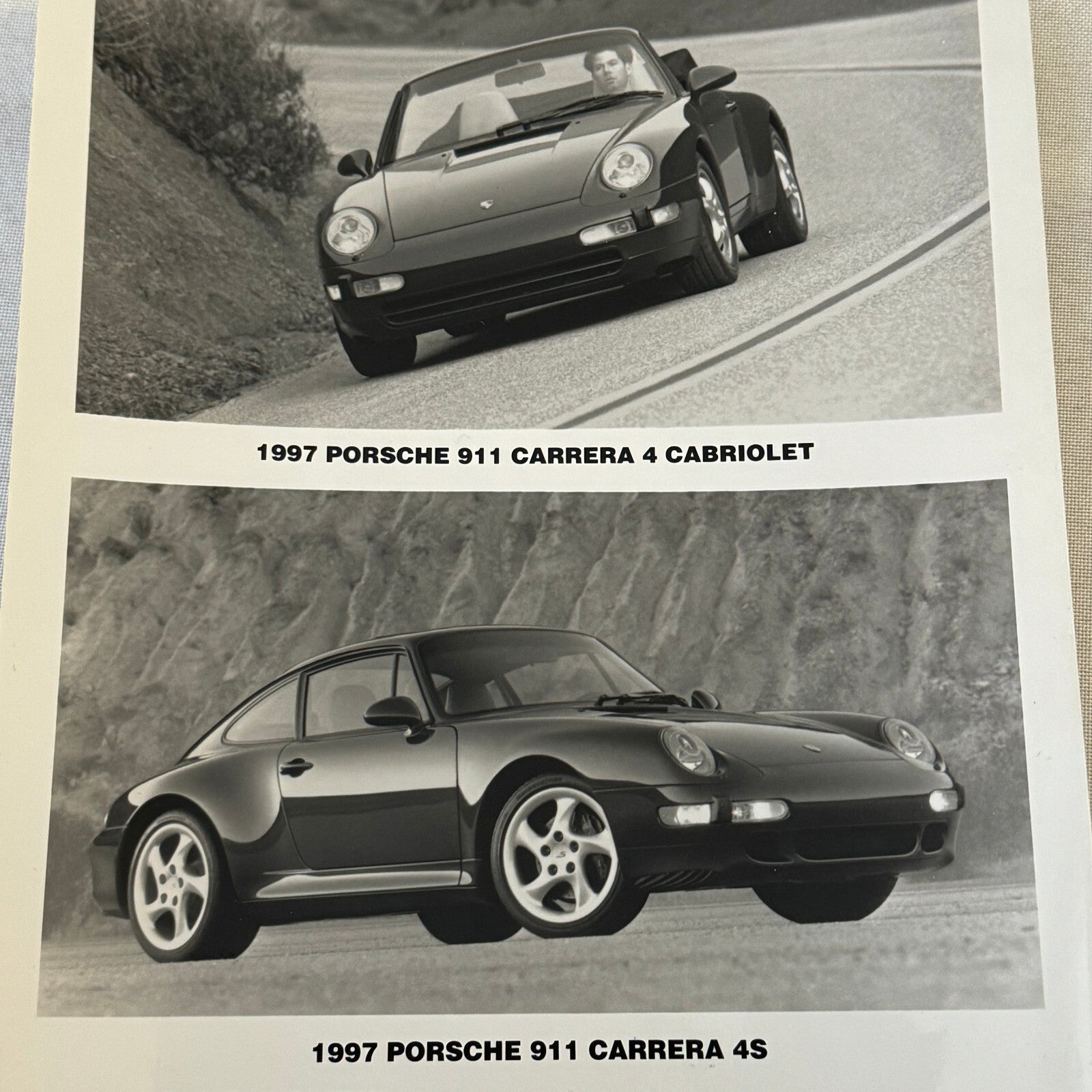 1997 Porsche 911 Carrera 4 Cabriolet and Carrera 4S Factory Press Photo