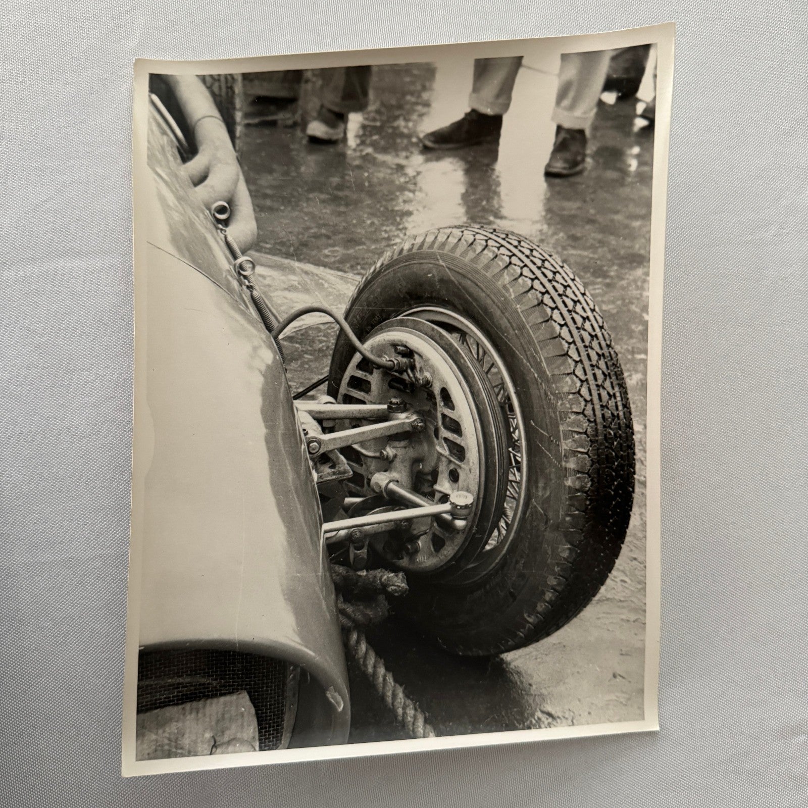 Vintage Racing Photo Photograph Grand Prix Car Wheel