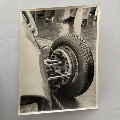 Vintage Racing Photo Photograph Grand Prix Car Wheel