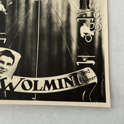 Vintage Circus Juggling Acrobat Act Fred Wolmin and Partner Photo Photograph
