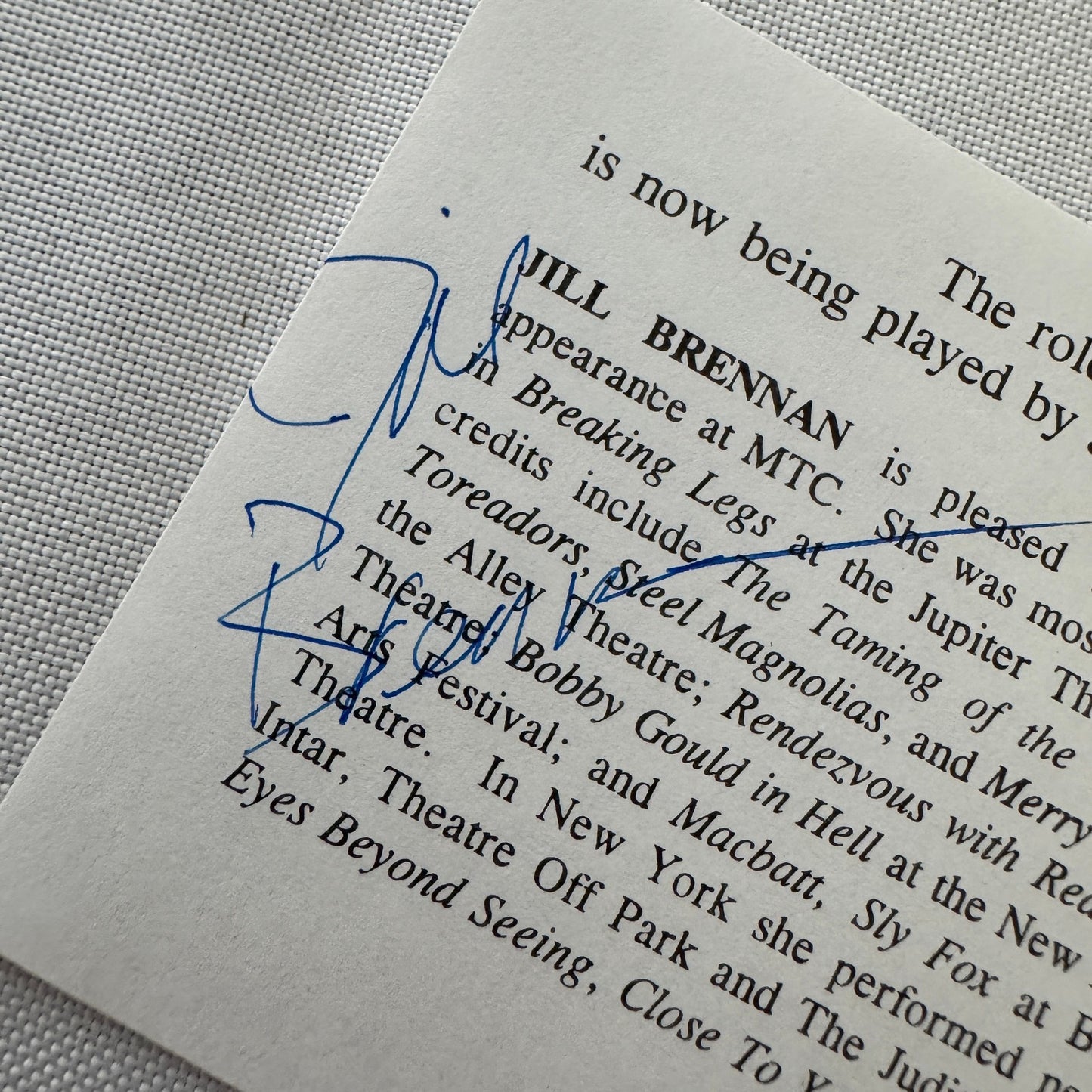 Psychopathia Sexualis Cast Signed Theater Playbill Autographed Signature 1997