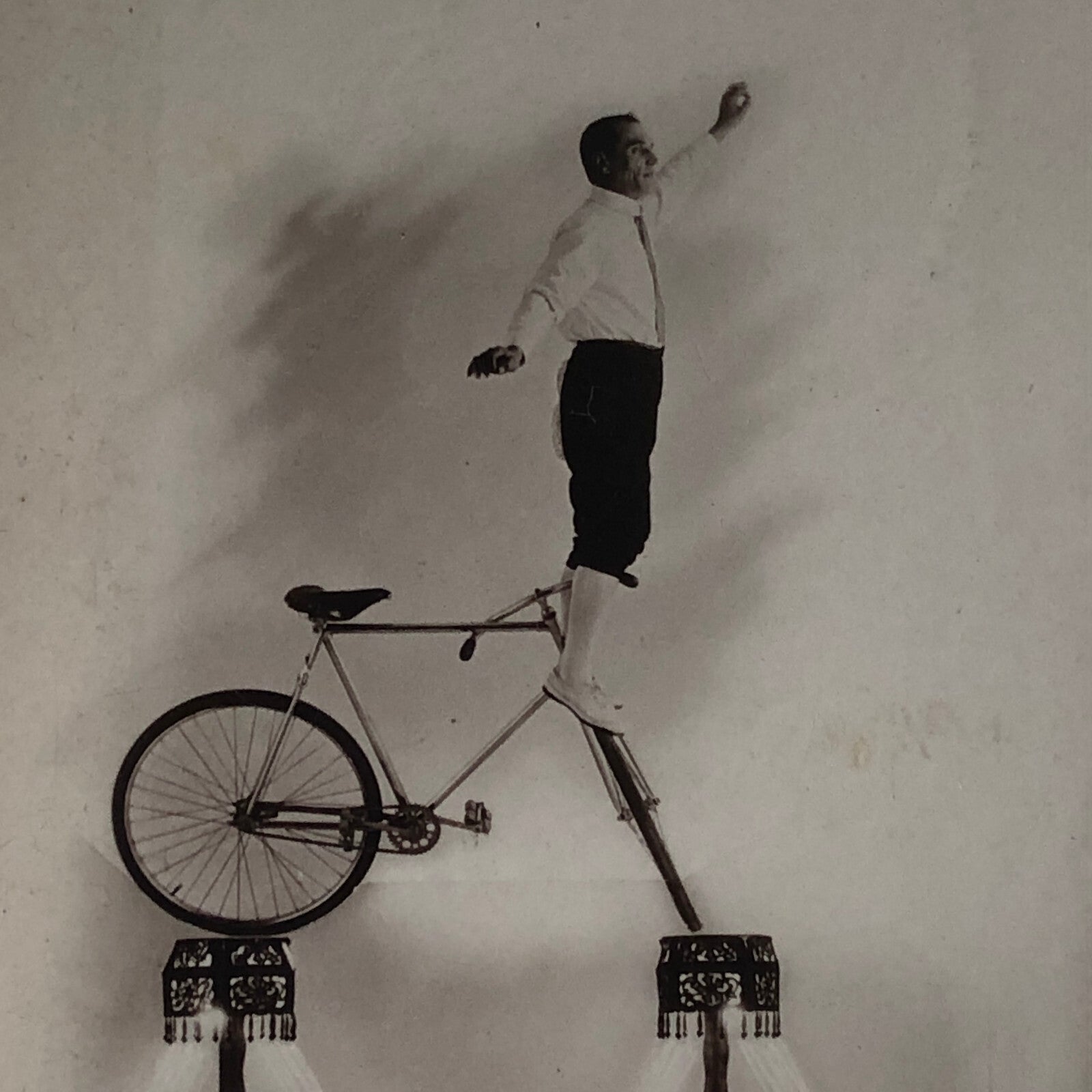 Circus Bicycle Balancing Act Postcard Post Card F Duperret Vintage