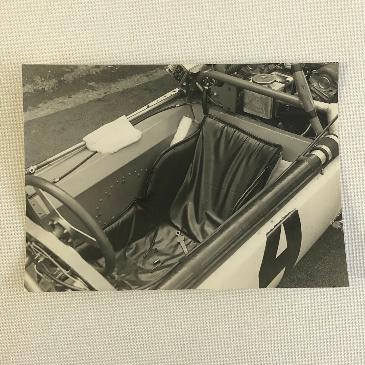 Vintage Racing Car Driver Photo Photograph Print